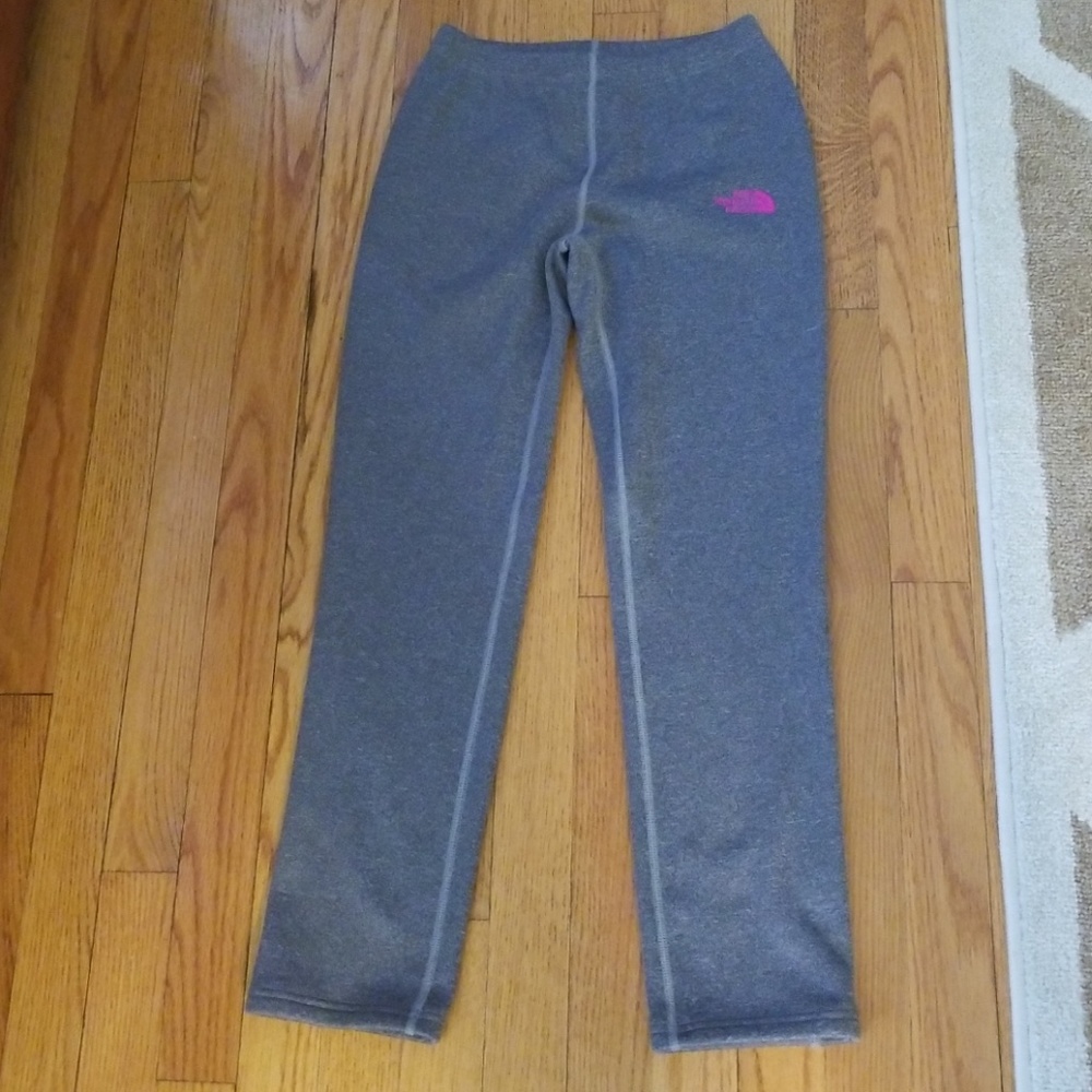 Girls Gray Fleece Lined North Face Pants Size M